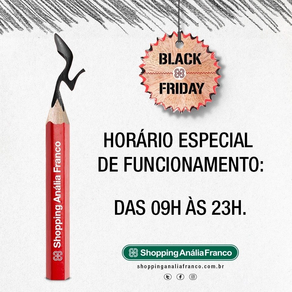 Shopping Anália Franco adere a Black Friday com descontos de até 76%