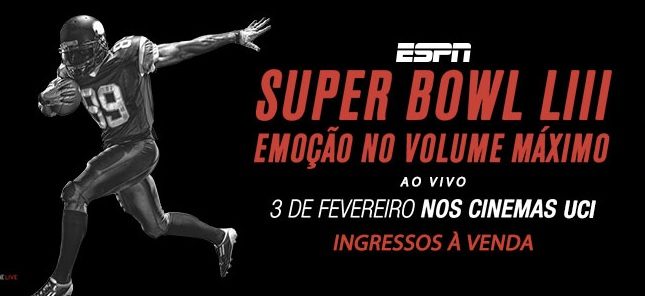 UCI Cinemas exibirá Super Bowl com profissionais da ESPN