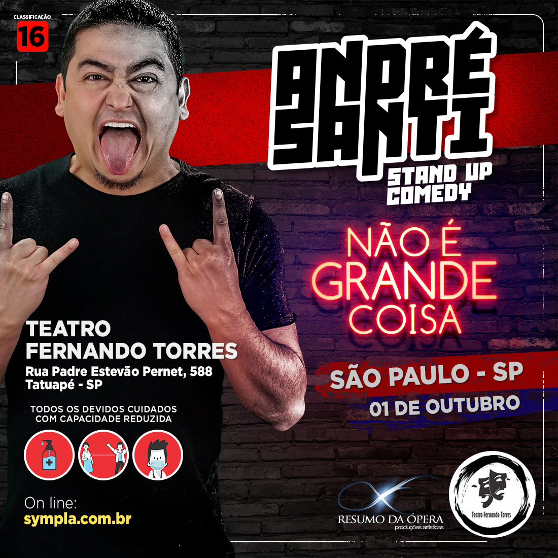 André Santi “Não é Grande Coisa” no Teatro Fernando Torres