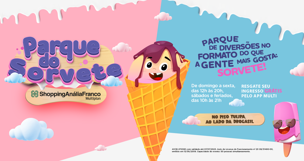 Parque do Sorvete no Shopping Anália Franco