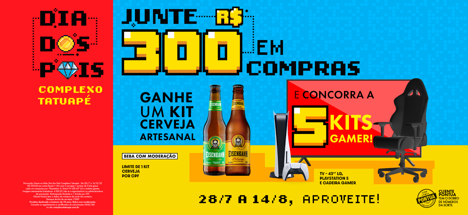 Promoção Game na Mão para o Dia dos Pais no Complexo Tatuapé