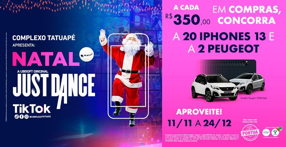 <strong>Complexo Tatuapé realiza campanha promocional de Natal com sorteios de 20 smartphones e dois carros zero-quilômetro</strong>