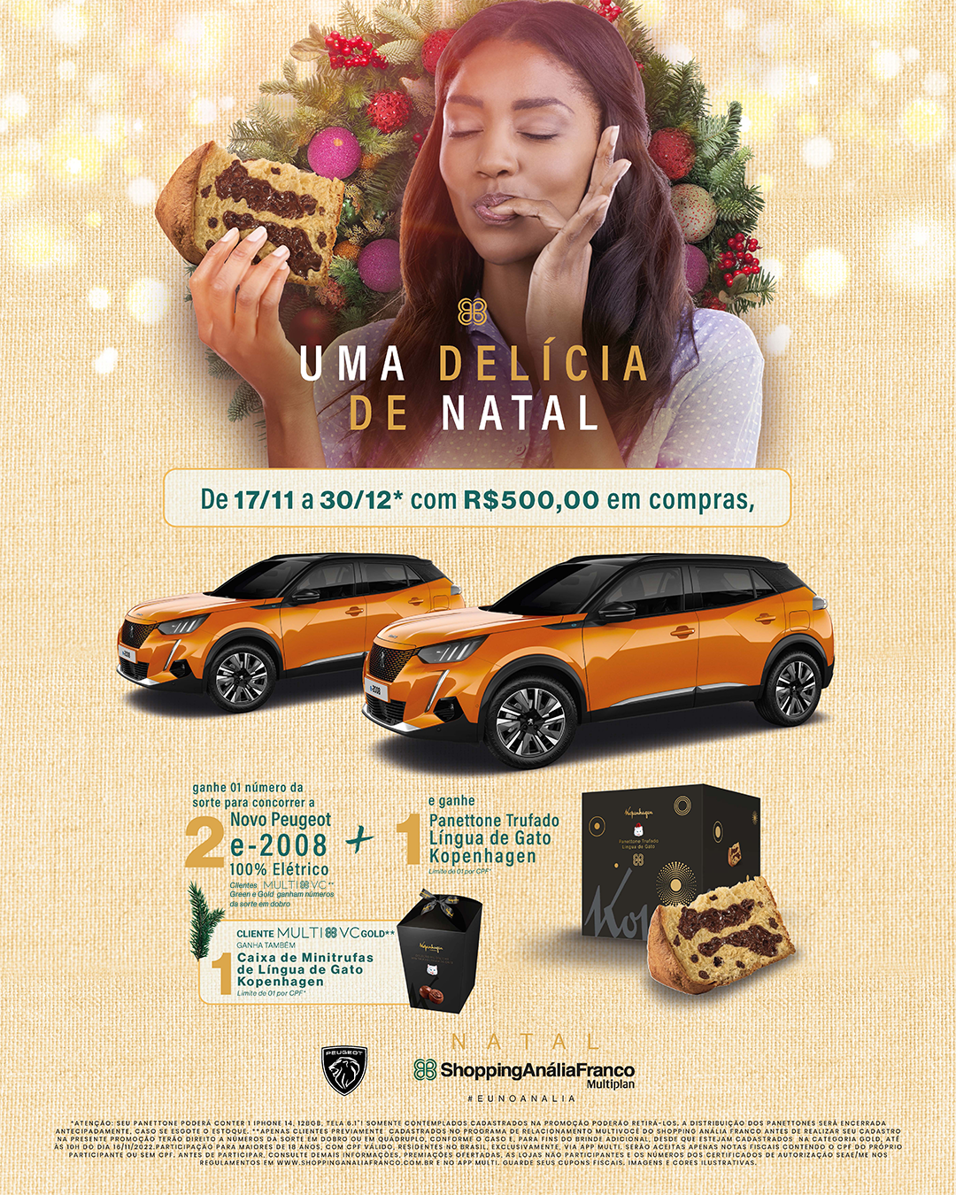 <strong><em>Shopping Anália Franco tem lançamento da Peugeot e panettones da Kopenhagen neste Natal</em></strong>