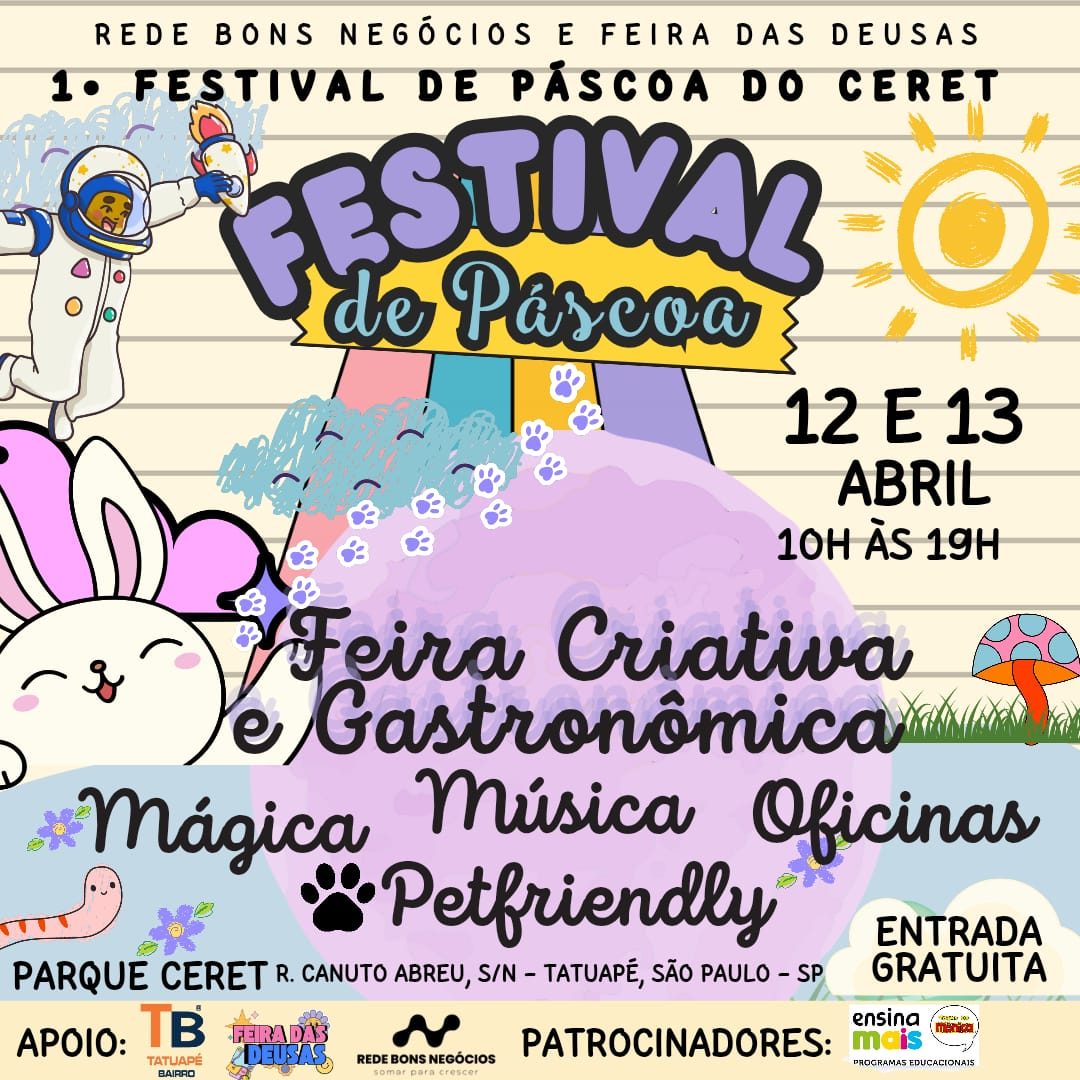 1º Festival de Páscoa do Parque CERET acontece neste final de semana
