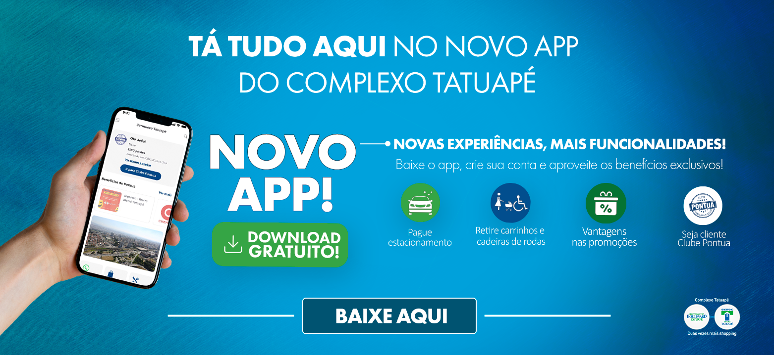 Complexo Tatuapé amplia a experiência do consumidor com modernização no aplicativo do centro comercial