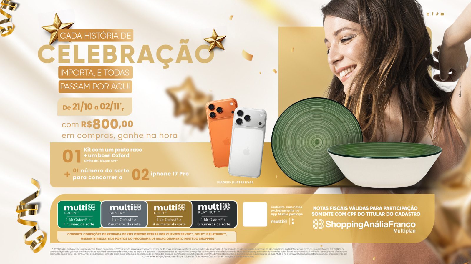 Campanha especial do Shopping Anália Franco celebra o hoje e têm presentes exclusivos