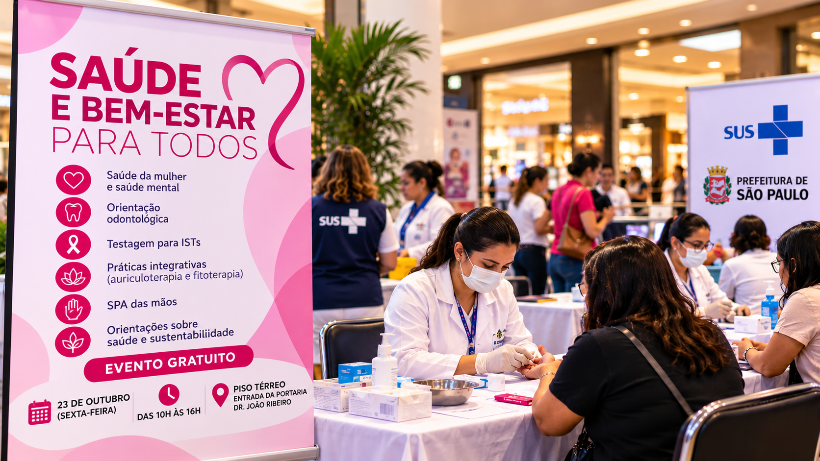 Shopping Penha tem ação gratuita de saúde da mulher com testes de ISTs na sexta (23)